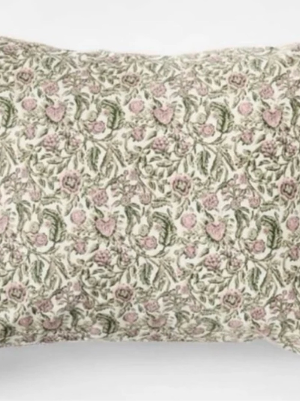 Threshold Floral 3Pc.Reversible Comforter Set in Blush Pink and Sage - Picture 3 of 5
